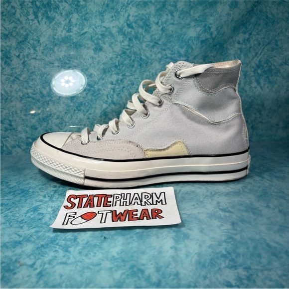 Converse Chuck 70 Gray Patchwork Men’s Canvas High Top Shoes Sneakers Size 9.5 - Picture 2 of 7